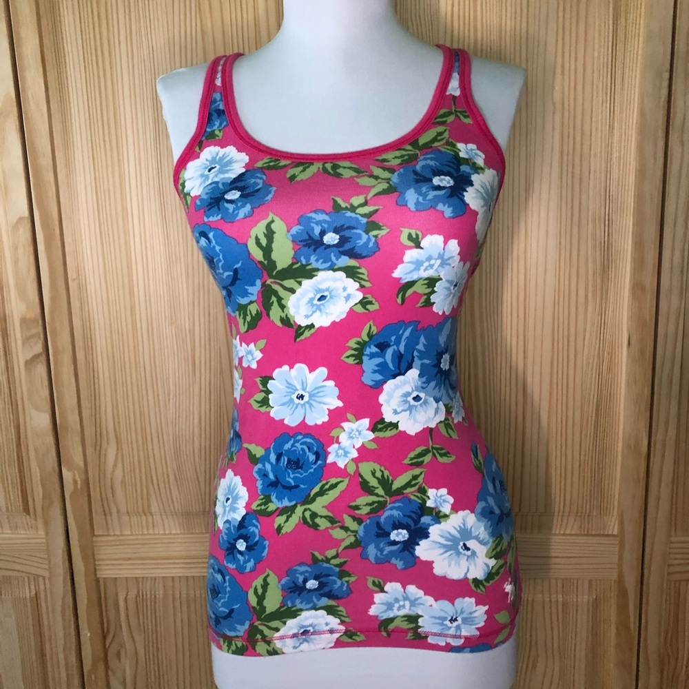 Abercrombie Kids Pink Floral Tank Top